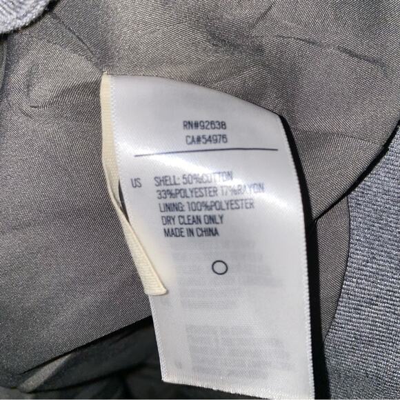 Fossil vintage blazer with ruffle peplum flared back preppy casual grey medium - Picture 6 of 7